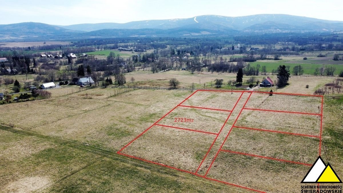 Widokowa działka 5 428 m² z lasem i panoramą Gór Izerskich Giebułtów, Giebułtówek  5 428m2 Foto 1