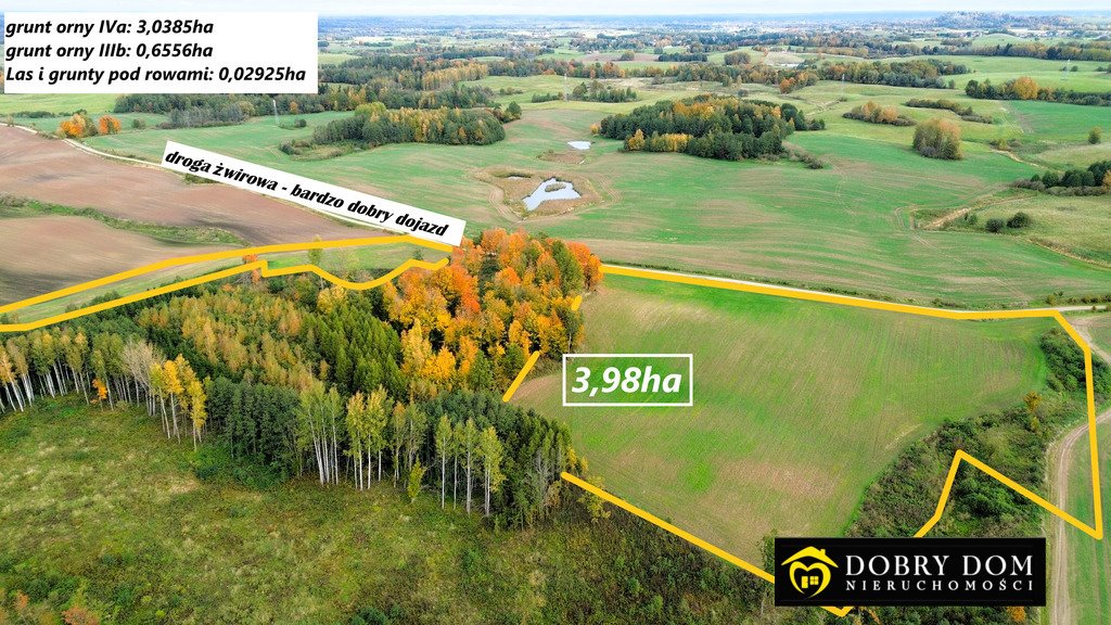 Działka rolna 39,9 ha z możliwością dokupienia lasu Włosty  39 866m2 Foto 1