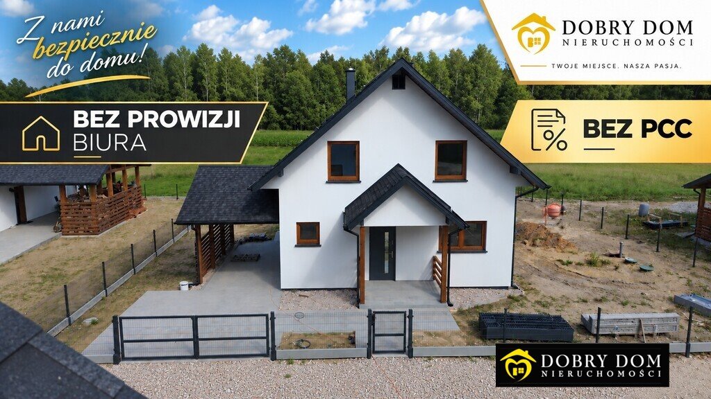 Nowoczesny dom 106 m² z tarasem i ogrodem - gotowy do zamieszkania.: Rafałówka