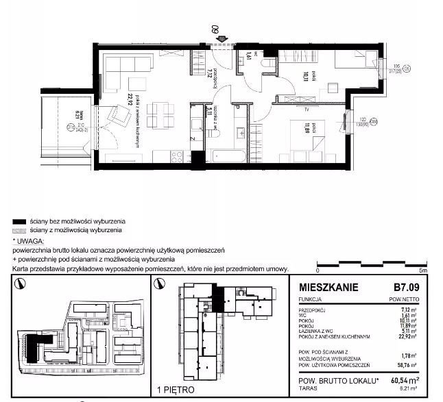 Mieszkanie trzypokojowe na sprzedaż Rotmanka, Bajki  60m2 Foto 5