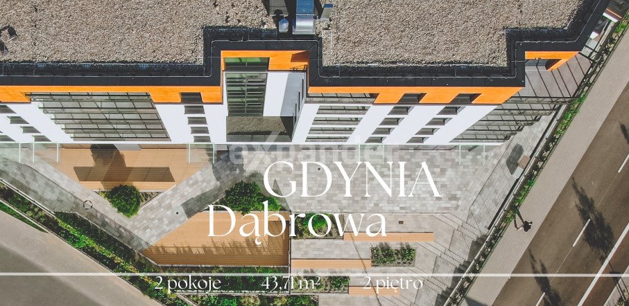 Nowoczesne 2-pokojowe mieszkanie z balkonem i miejscem w hali Gdynia, Dąbrowa, Zbigniewa Kupca  44m2 Foto 1