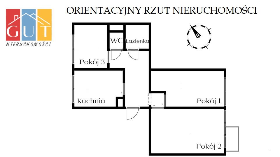 Mieszkanie trzypokojowe na sprzedaż Olsztyn  48m2 Foto 11