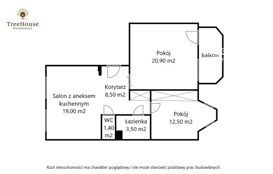 Mieszkanie trzypokojowe na sprzedaż Olsztyn, Jaroty, Władysława Gębika  66m2 Foto 15