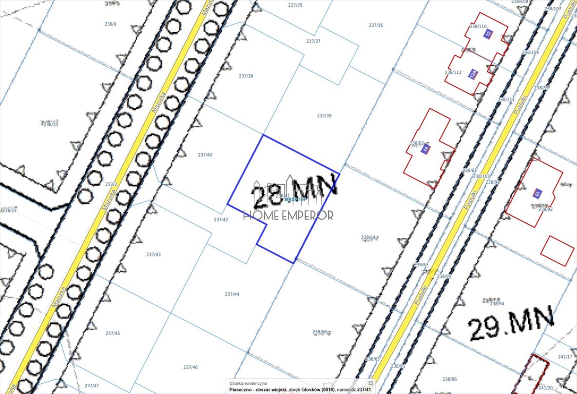 Działka pod dom jednorodzinny z wodą i kanalizacją Głosków, Mazurka  606m2 Foto 1