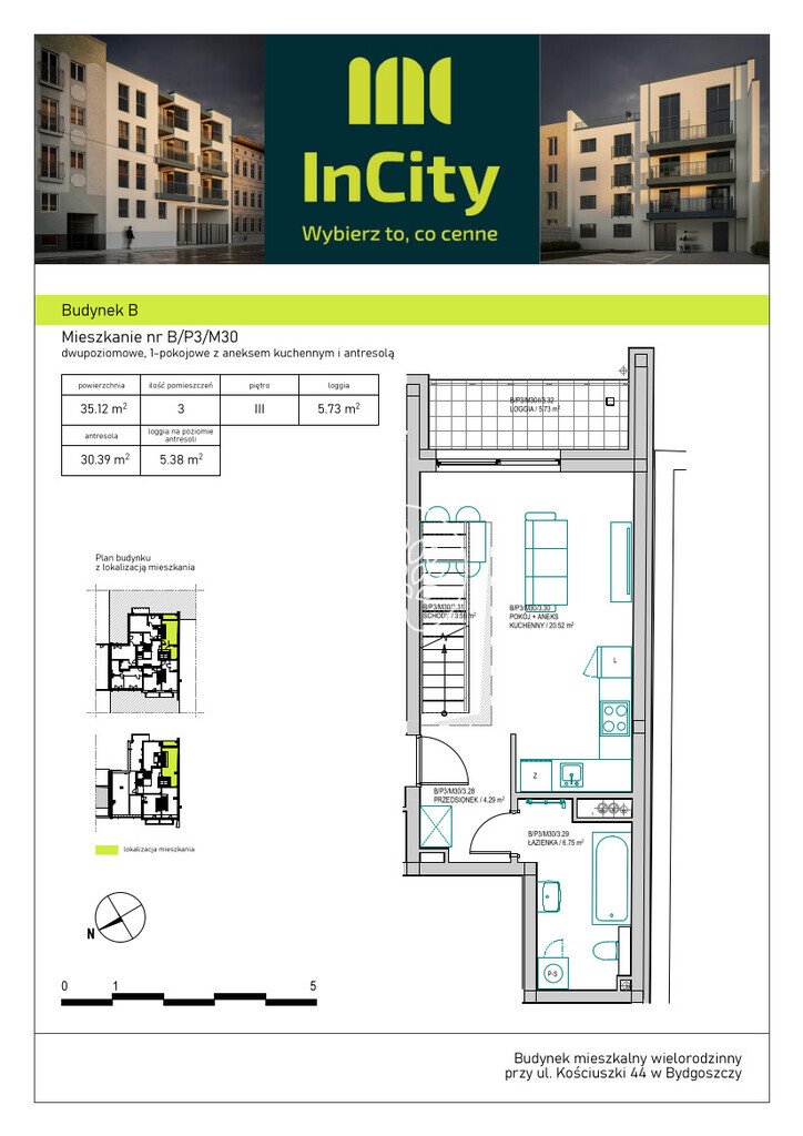 Kawalerka na sprzedaż Bydgoszcz, Śródmieście, Tadeusza Kościuszki  70m2 Foto 3