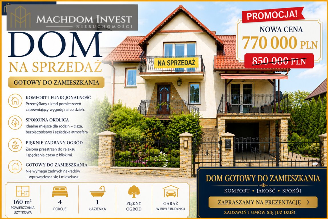 Komfortowy dom 160m2 z tarasem i balkonami w Brodnicy Brodnica  230m2 Foto 1