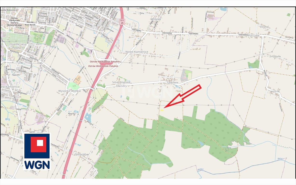 Działka budowlana w Sadowiu z decyzją o warunkach zabudowy Sadowie, Sadowie  779m2 Foto 1