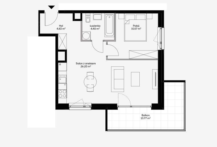 Mieszkanie dwupokojowe na sprzedaż Warszawa, Wola, Czyste, Kolejowa  46m2 Foto 1