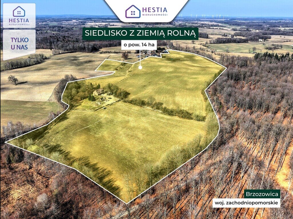Urokliwy dom z cegły na 14,6 ha, cisza i natura Brzozowica  146 400m2 Foto 1