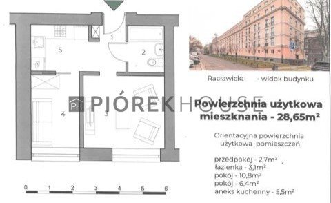 Mieszkanie dwupokojowe na sprzedaż Warszawa, Mokotów, Racławicka  29m2 Foto 8