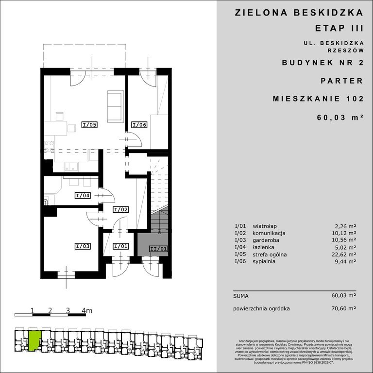 Mieszkanie trzypokojowe na sprzedaż Rzeszów, Beskidzka  60m2 Foto 2