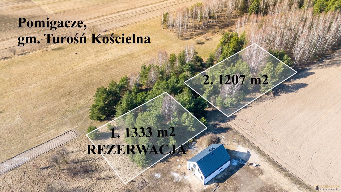 Działki z WZ pod dom w Pomigaczach - polecam Pomigacze  1 207m2 Foto 1