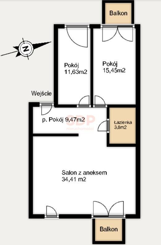 Mieszkanie trzypokojowe na sprzedaż Wrocław, Psie Pole, Poświętne, Kamieńskiego Henryka Michała  75m2 Foto 1