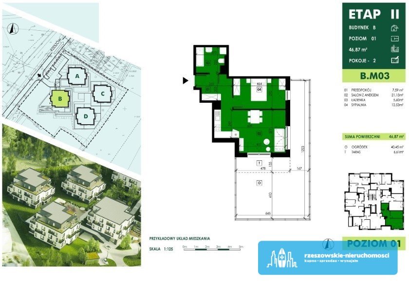 Mieszkanie dwupokojowe na sprzedaż Rzeszów, Dębicka  47m2 Foto 2