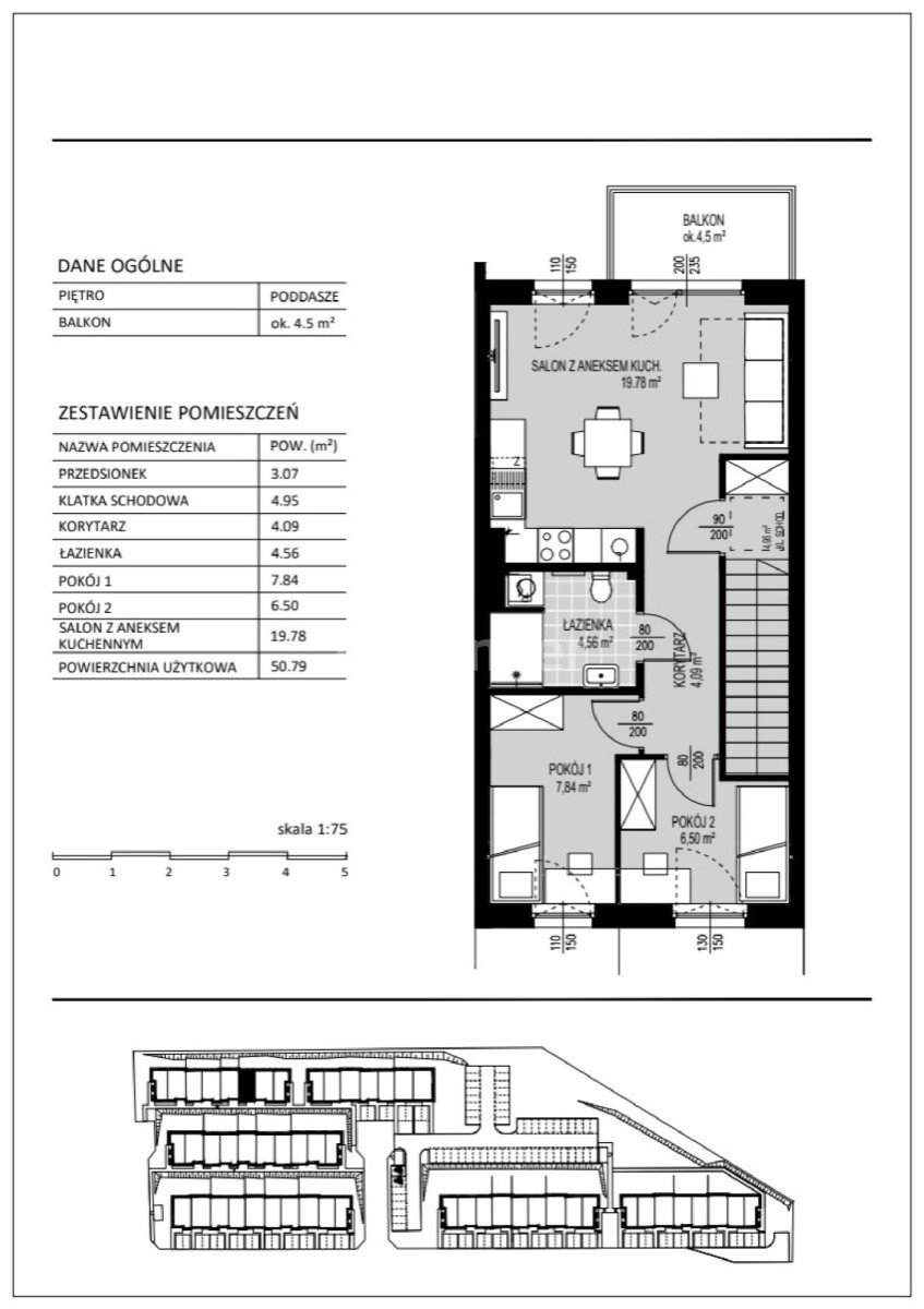 Mieszkanie trzypokojowe na sprzedaż Gdańsk, Borkowo, Poziomkowa  51m2 Foto 1
