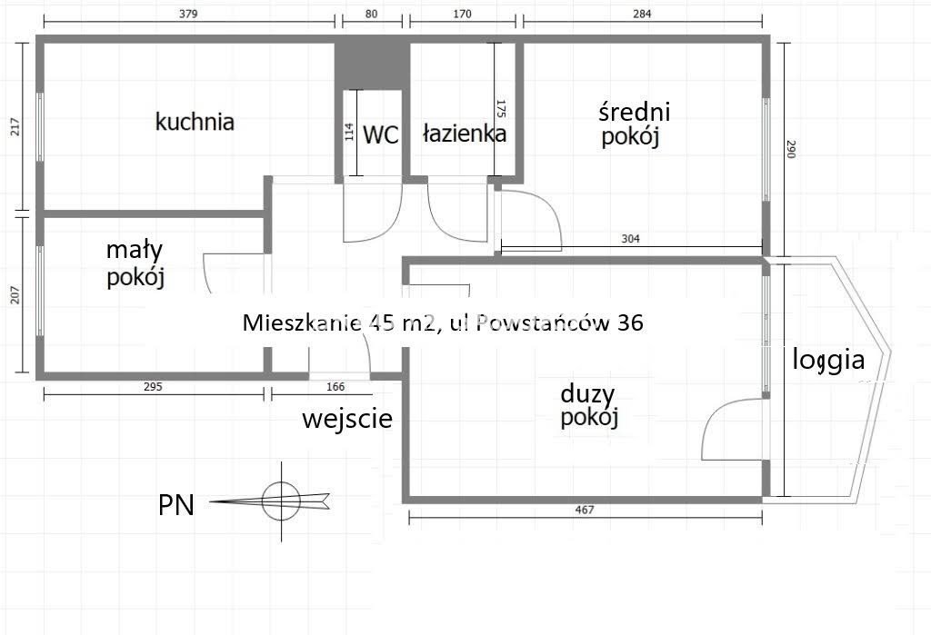 Mieszkanie trzypokojowe na sprzedaż Kraków, Kraków Prądnik Czerwony, Prądnik Czerwony, Powstańców  45m2 Foto 3