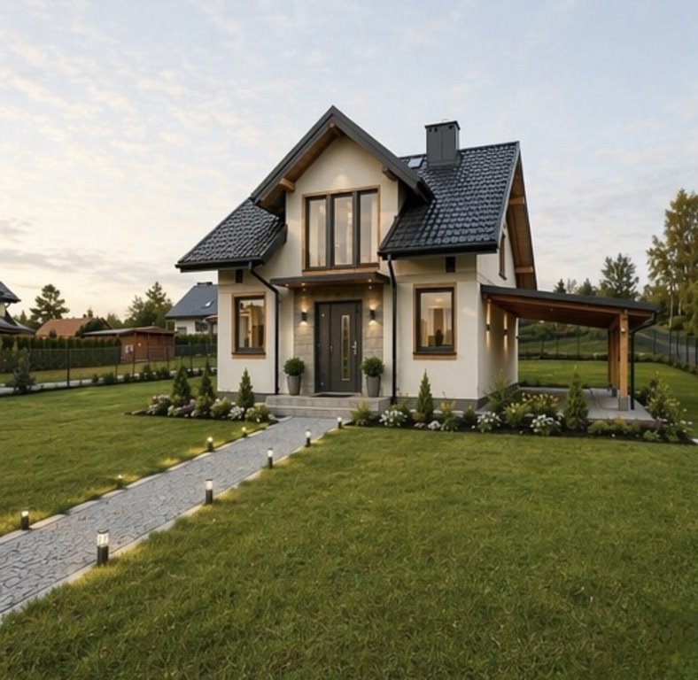 Dom na dużej działce 20 arów, stan surowy zamknięty Krosno, Bieszczadzka  93m2 Foto 1