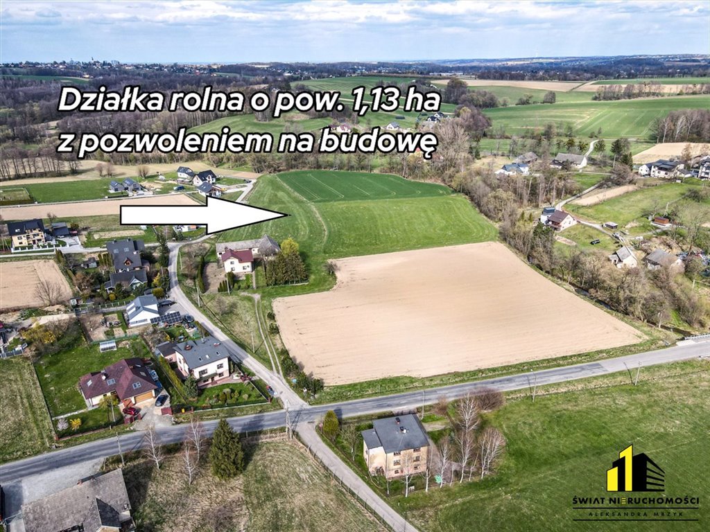 Zapraszam do zakupu działki 11 294 m² z pozwoleniem na dom w Jasienicy Jasienica  11 294m2 Foto 1
