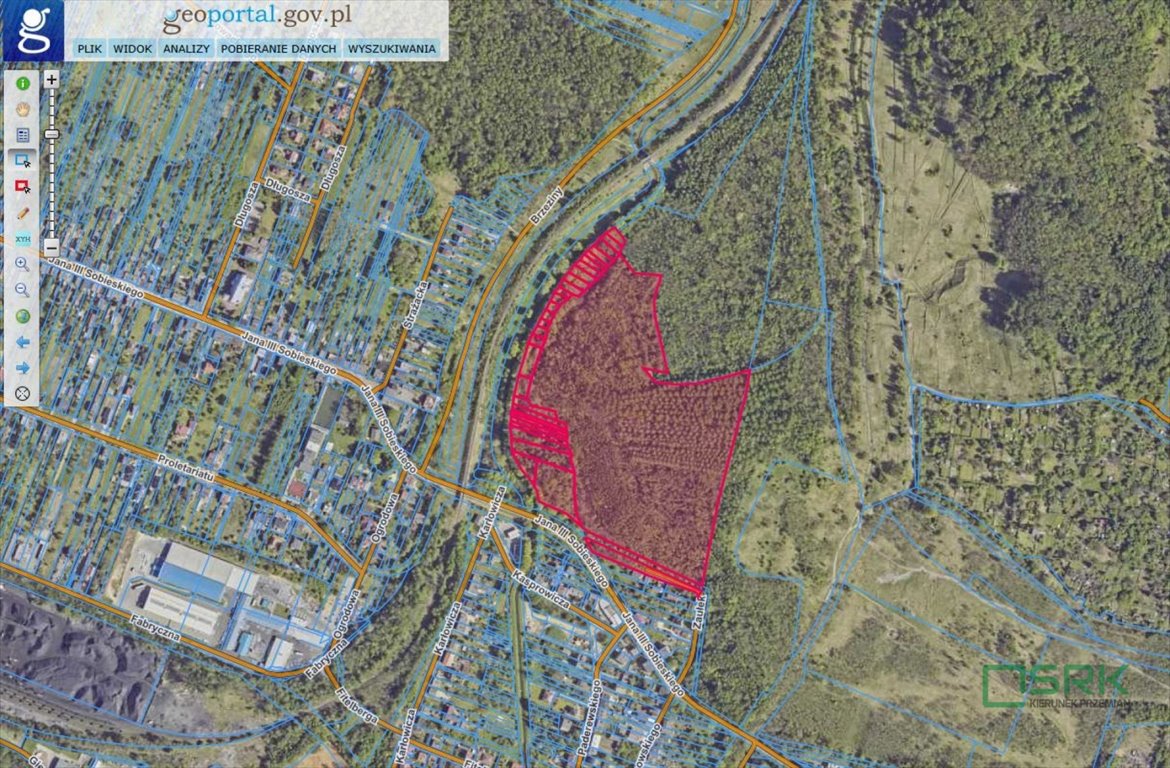 Duża działka 94 014 m² z planem zabudowy w Wojkowicach Wojkowice, Wojkowice, Sobieskiego  94 014m2 Foto 1