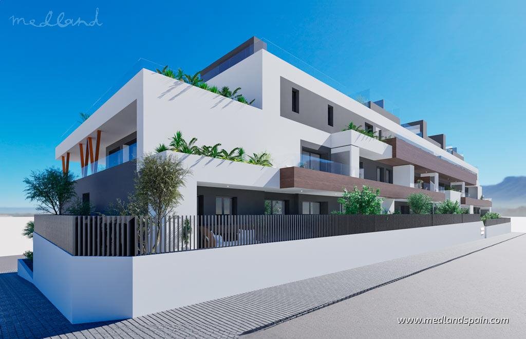 Nowoczesne 2- pokojowe mieszkanie z prywatnym ogrodem lub solarium Hiszpania, Benijófar  61m2 Foto 1