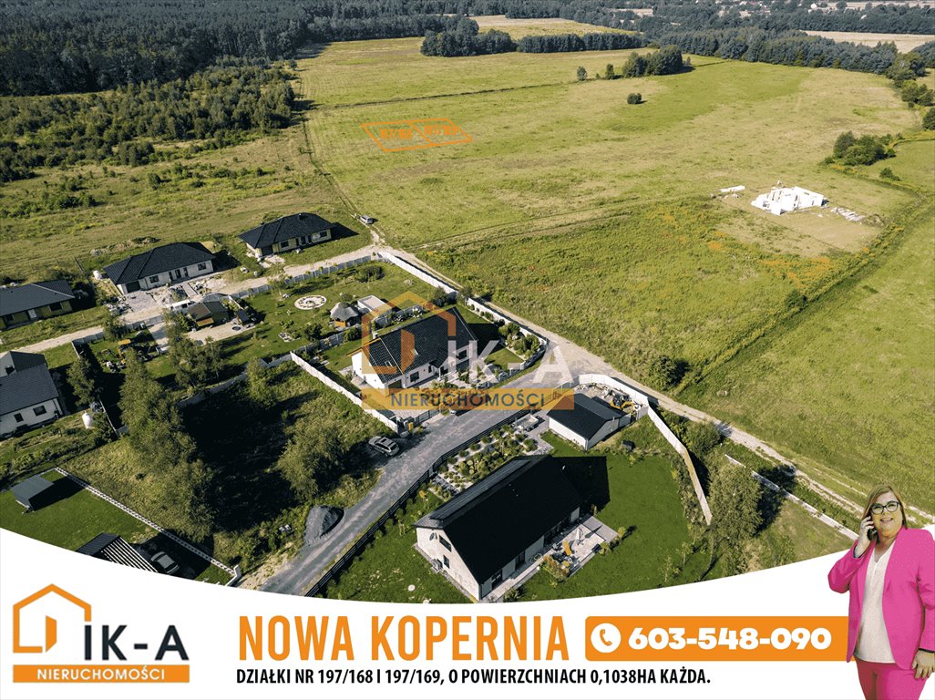 Działka budowlana na sprzedaż Nowa Kopernia, Nowa Kopernia  1 038m2 Foto 1