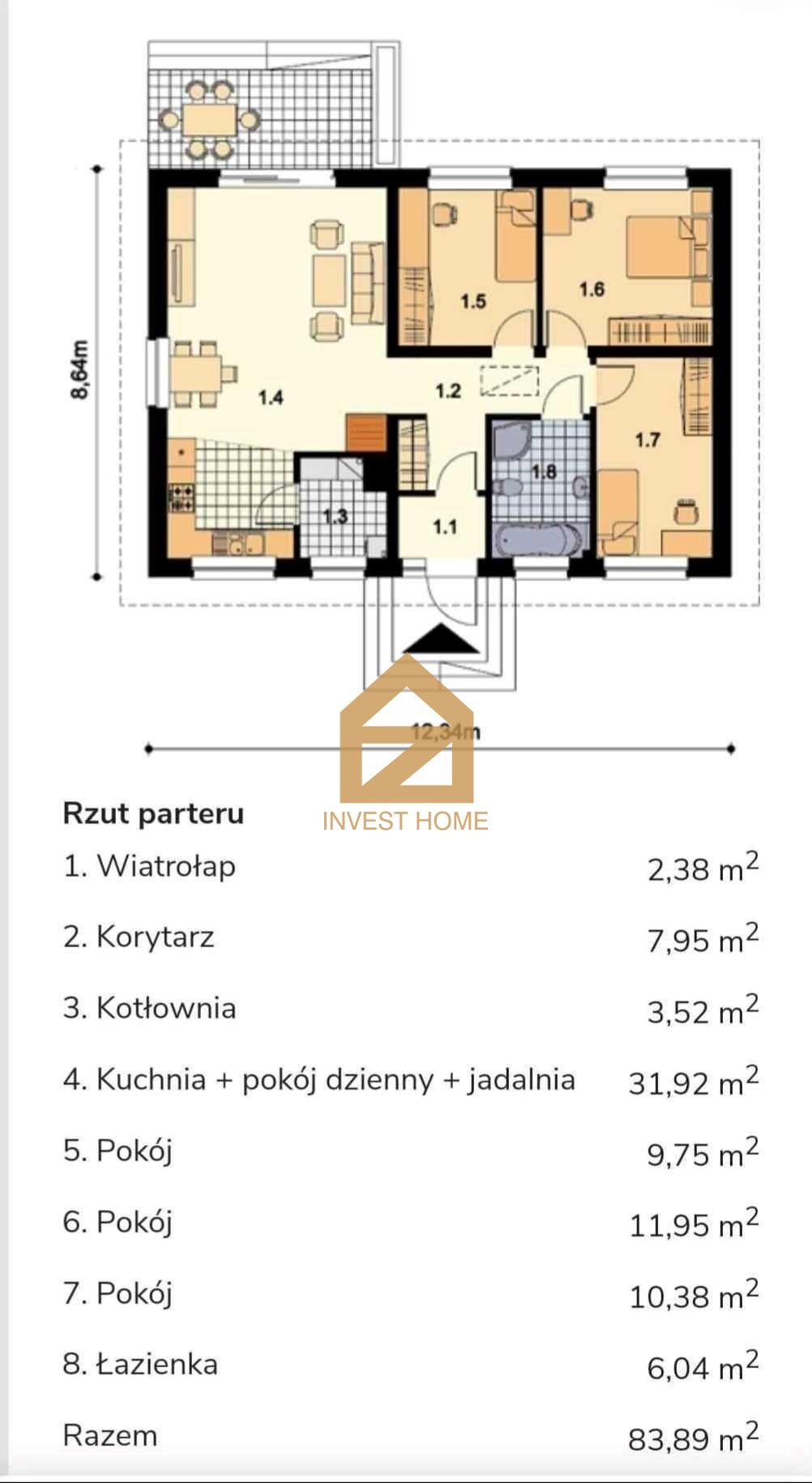 Dom na sprzedaż Teodorowo  85m2 Foto 4