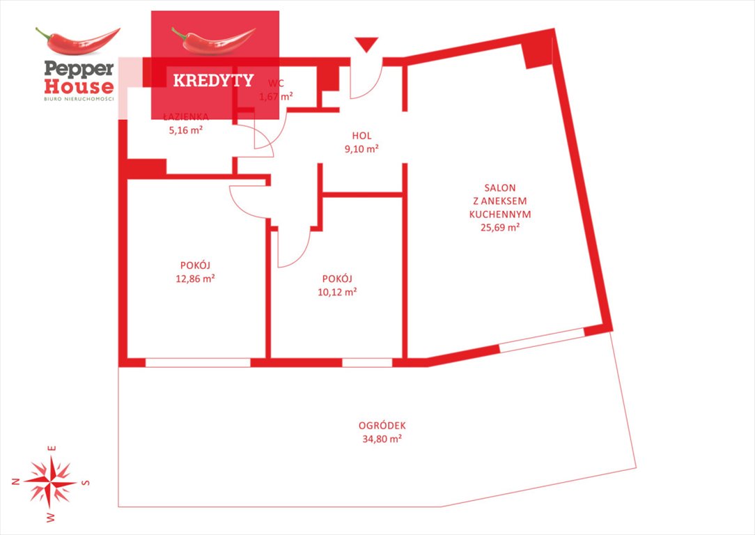 Mieszkanie trzypokojowe na sprzedaż Gdynia, Wielki Kack, Bieszczadzka  65m2 Foto 1