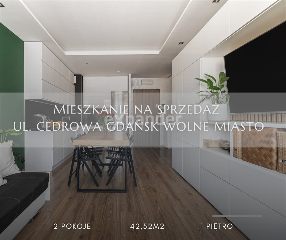 Komfortowe 2-pokojowe mieszkanie 42,52 m² z balkonem Gdańsk, Ujeścisko, Cedrowa  43m2 Foto 1
