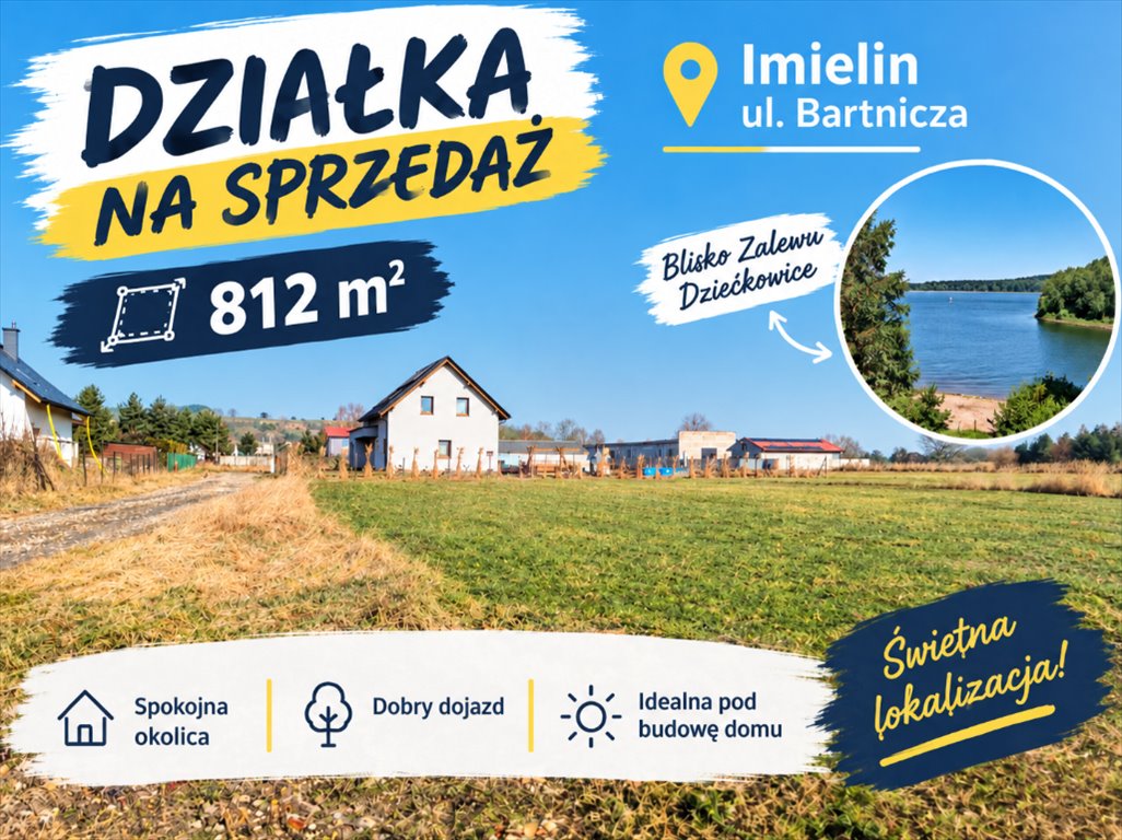 Działka budowlana 812 m² w Imielinie, blisko infrastruktury! polecam! Imielin, Bartnicza  812m2 Foto 1