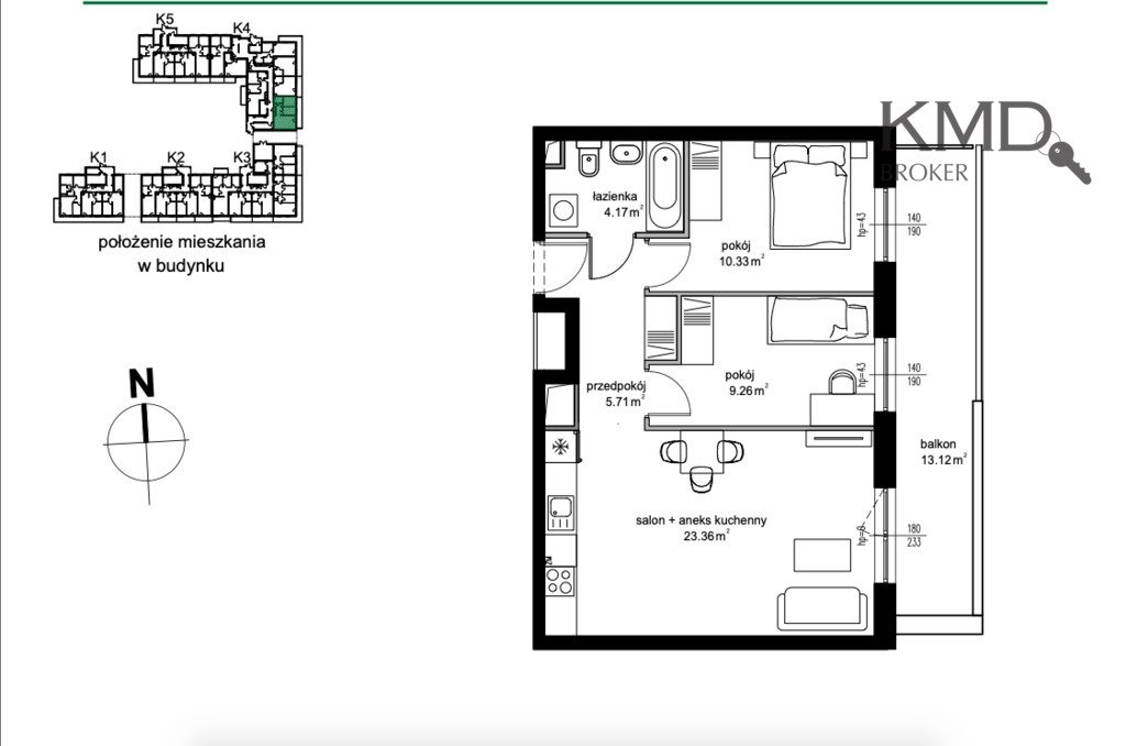 Mieszkanie trzypokojowe na sprzedaż Lublin, Czechów, Edwarda Wojtasa  53m2 Foto 1