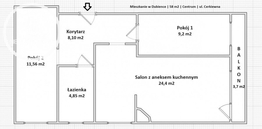 Mieszkanie trzypokojowe na sprzedaż Dubienka, Centrum, Cerkiewna  68m2 Foto 8