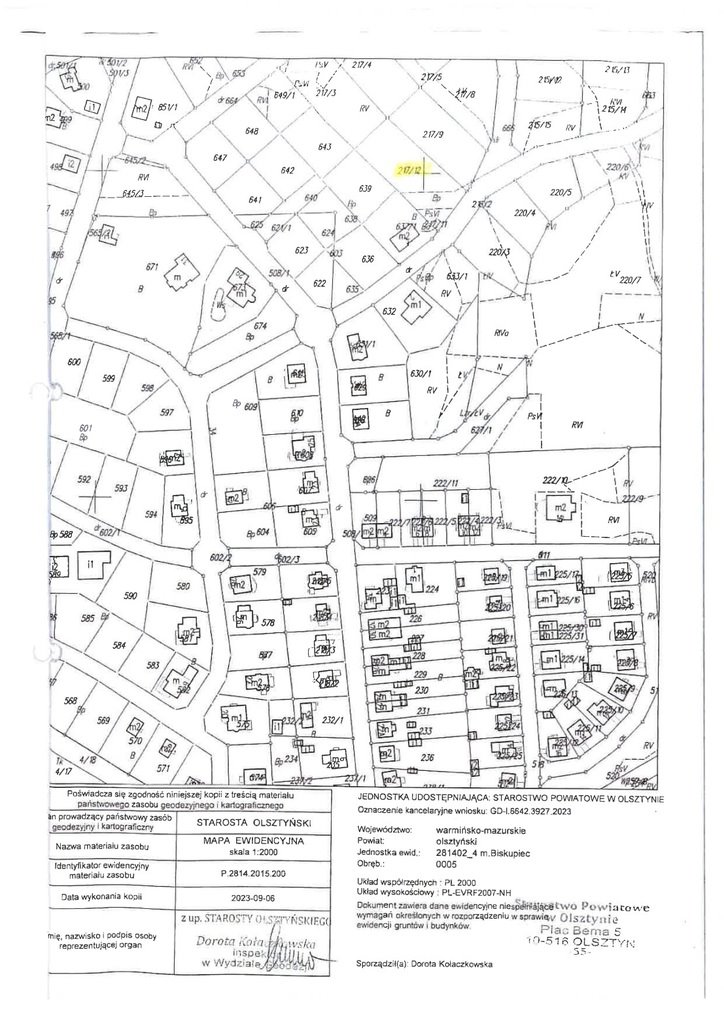 Działka pod zabudowę mieszkaniową w Biskupcu, 1961 m² Biskupiec, Złota  1 961m2 Foto 1
