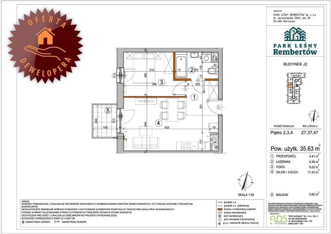 Na sprzedaż nowoczesne 2-pokojowe mieszkanie 42 m² w Rembertowie Warszawa, Rembertów, Nowy Rembertów, Chełmżyńska  36m2 Foto 1