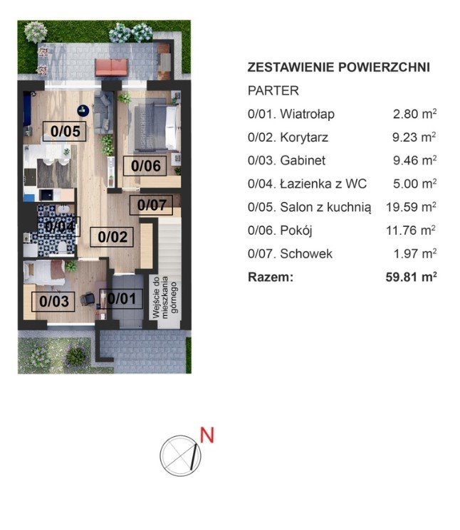 Mieszkanie trzypokojowe na sprzedaż Rzeszów, Pogwizdowska  60m2 Foto 3