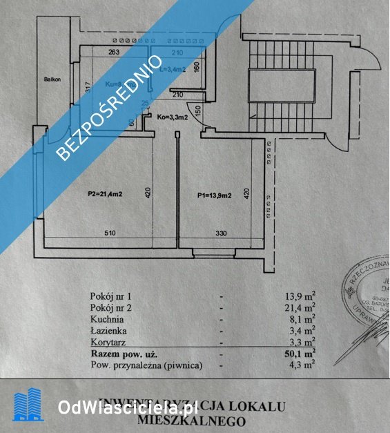 Mieszkanie dwupokojowe na sprzedaż Poznań, Wilda, Dolna Wilda 48  50m2 Foto 12