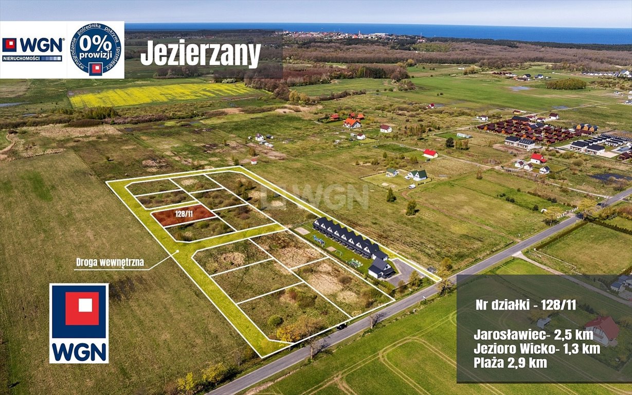 Działka budowlana blisko morza w Jezierzanach, 802 m2 Jezierzany, Nadmorska  802m2 Foto 1