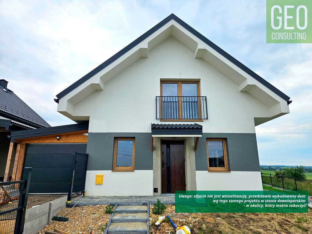 Dom w stanie surowym z projektem 94 m2 – blisko Krakowa Poskwitów, Dom stan surowy otwarty na działce 5 a okolice Michałowic  94m2 Foto 1