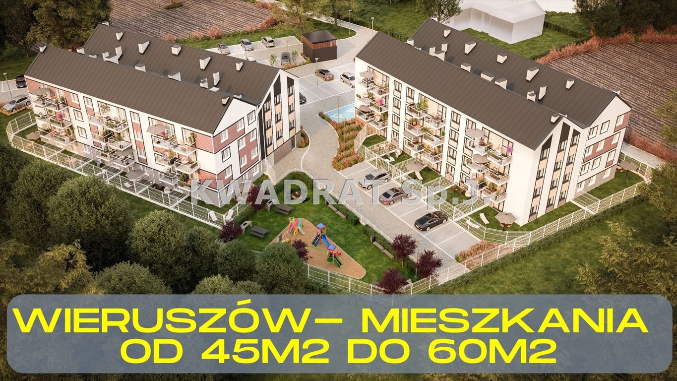 Polecam nowoczesne 44,9 m² mieszkanie z balkonem w Wieruszowie Wieruszów  45m2 Foto 1
