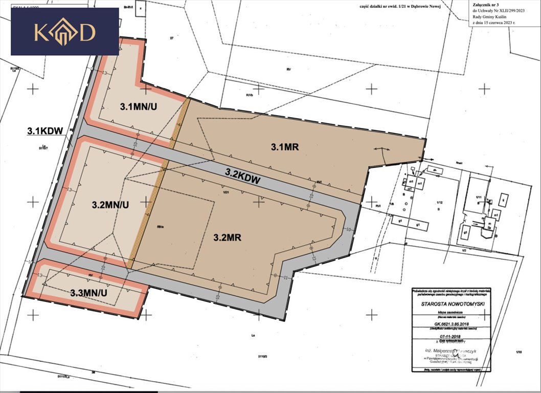 Działka inwestycyjna 53 238 m² pod zabudowę i usługi Dąbrowa Nowa  53 238m2 Foto 1