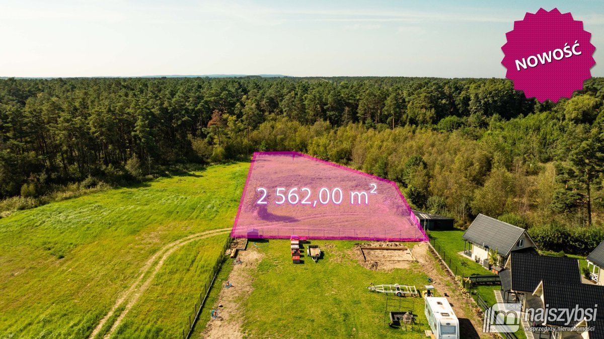 Działka budowlana 2562 m² w Dziwnowie, las, blisko plaży Dziwnów, obrzeża  2 562m2 Foto 1