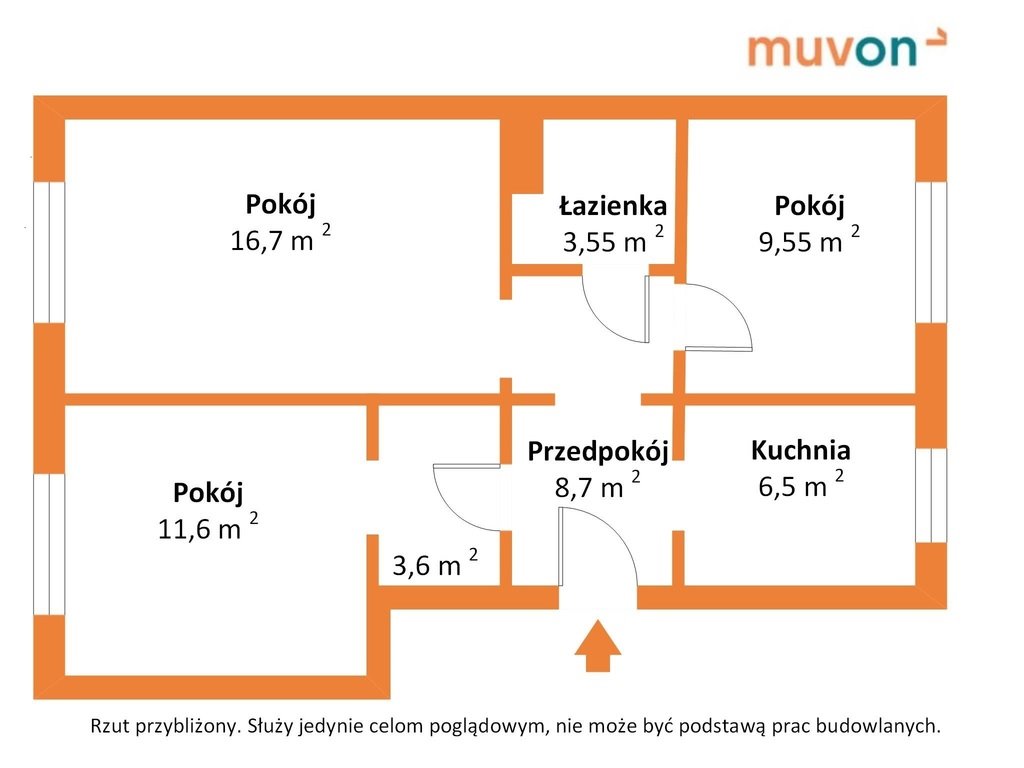 Mieszkanie trzypokojowe na sprzedaż Łódź, Widzew, Piotra Czajkowskiego  60m2 Foto 3