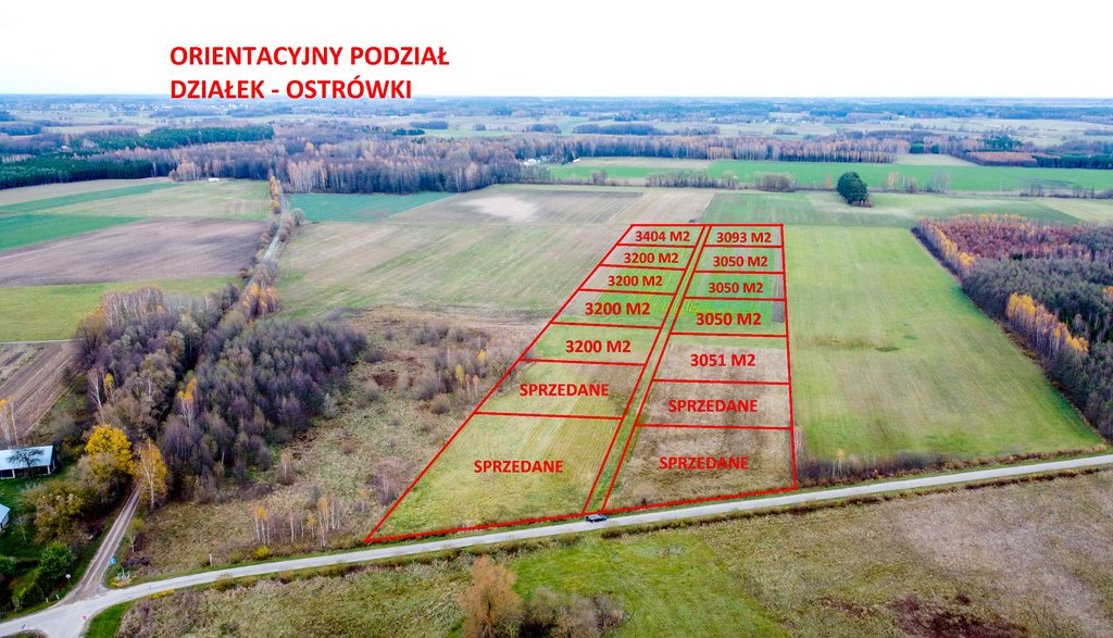 Sprzedam działkę 3200 m² z mediami i możliwością podziału Ostrówki  3 200m2 Foto 1