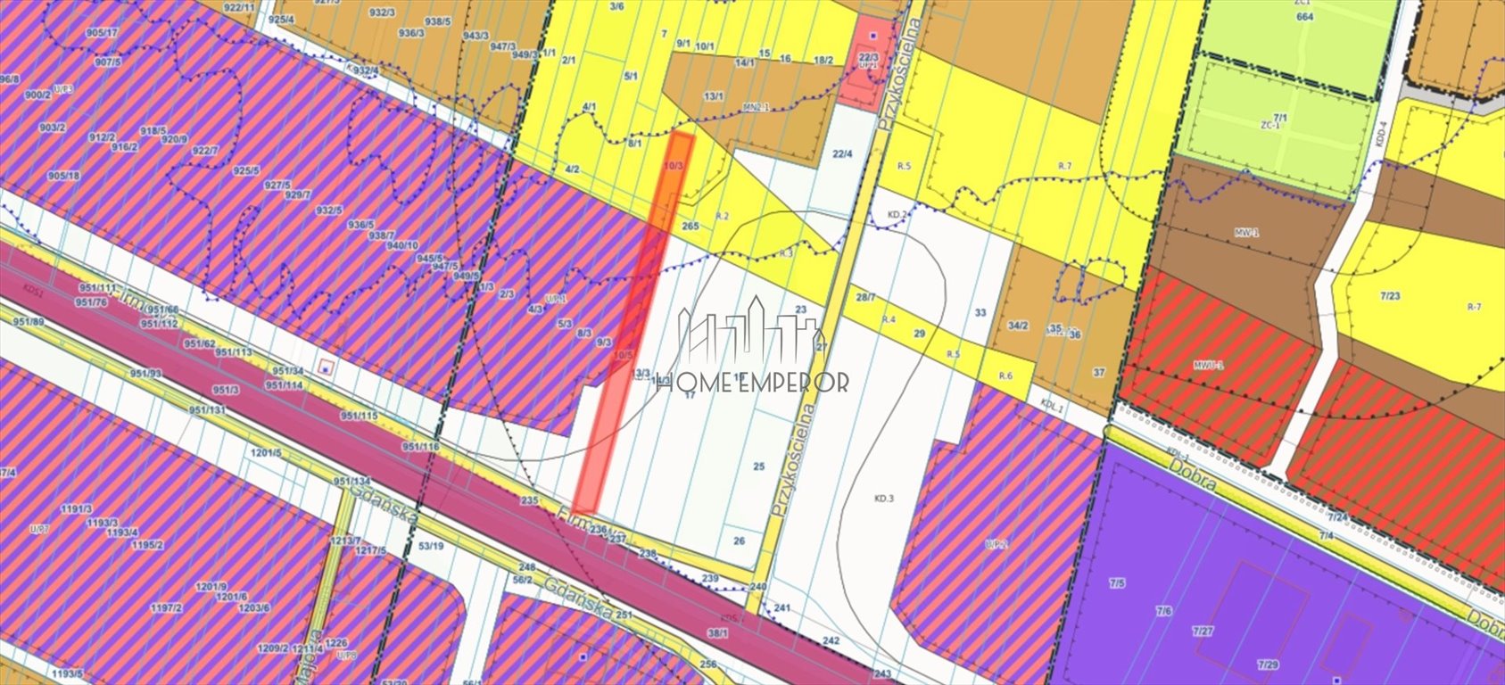 Sprzedam działkę 4500 m² pod usługi w Palmirach: Palmiry: Firmowa