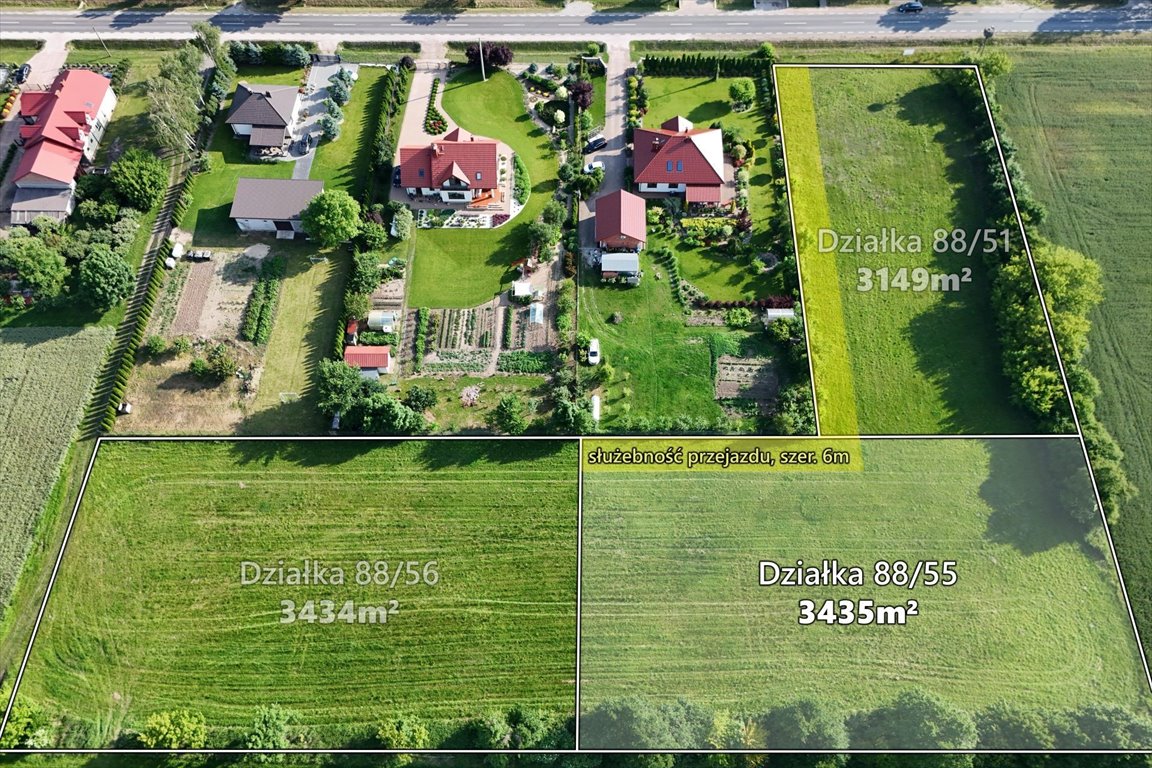 Działka 3435 m² z warunkami zabudowy, widok na pola Łaziska  3 435m2 Foto 1