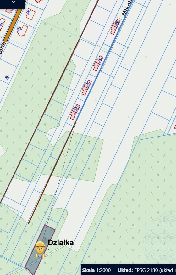 Działka budowlana 1598 m² przy lesie, pełne media, cisza Słupno  1 598m2 Foto 1