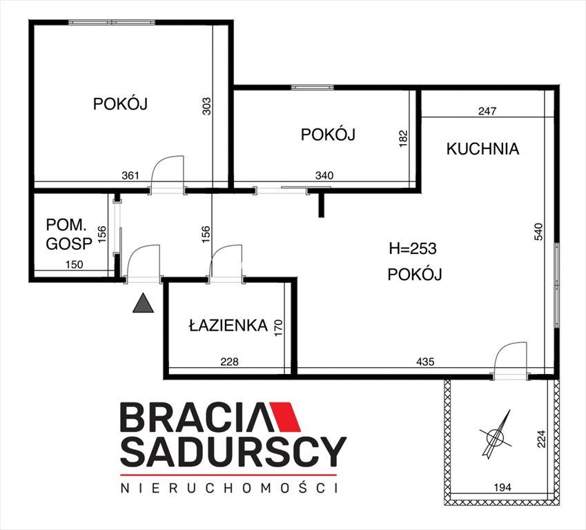 Mieszkanie trzypokojowe na sprzedaż Kraków, Dębniki, Kliny, Borkowska  59m2 Foto 3