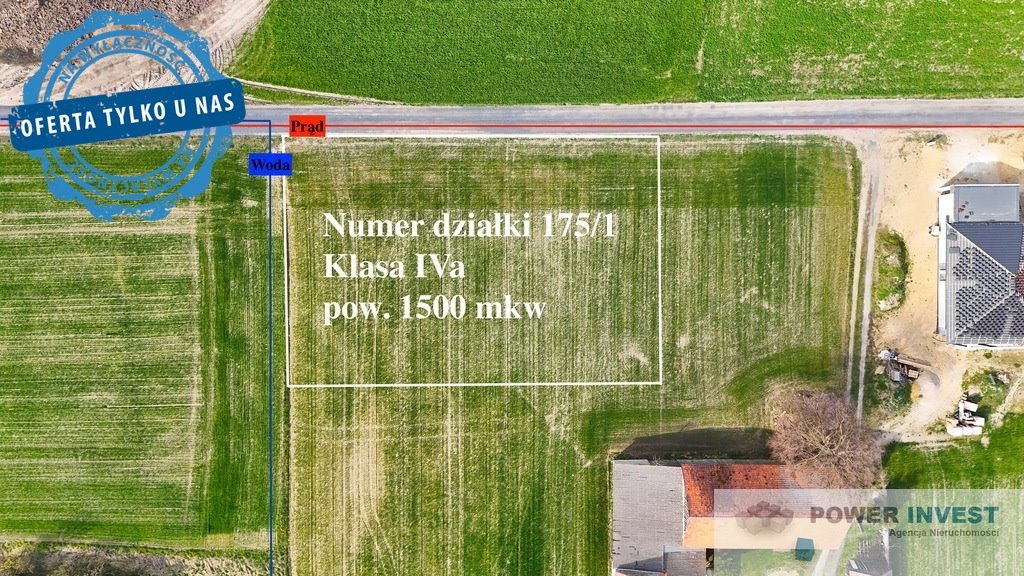 Działka budowlana 1500 m² z warunkami zabudowy i prądem Klonówiec  1 500m2 Foto 1