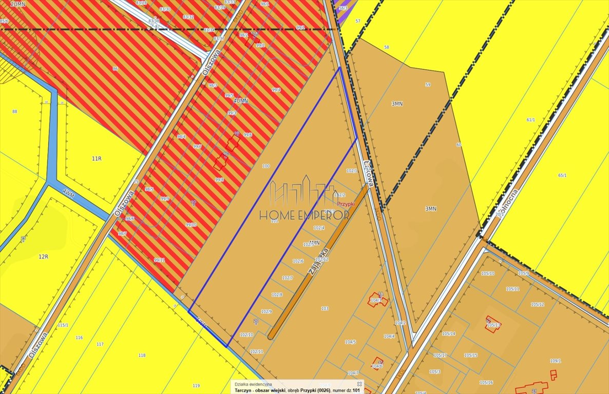 Działka 17 981 m² pod zabudowę jednorodzinną i usługową Przypki, Łąkowa  17 981m2 Foto 1