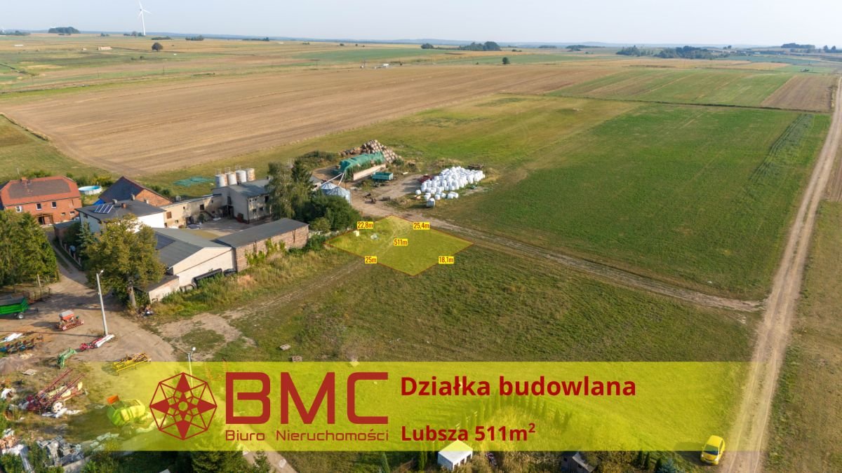 Działka budowlana na sprzedaż Lubsza, Młynek  511m2 Foto 1