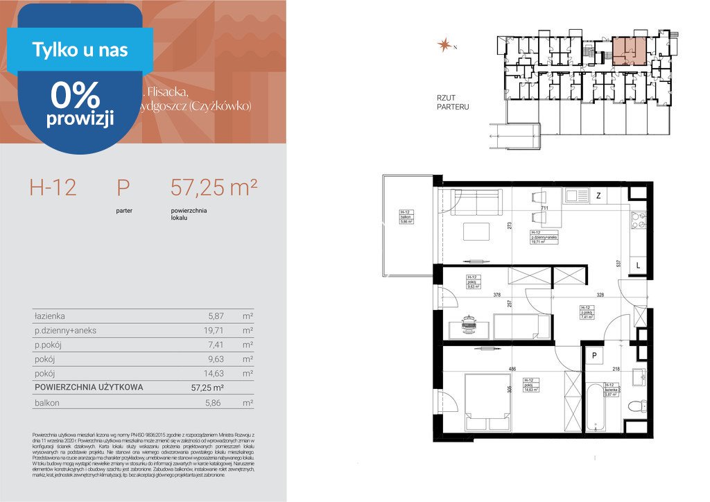 Przestronne 57 m² w Czyżkówku – 6 pokoi, gotowe do zamieszkania Bydgoszcz, Czyżkówko, Flisacka  57m2 Foto 1